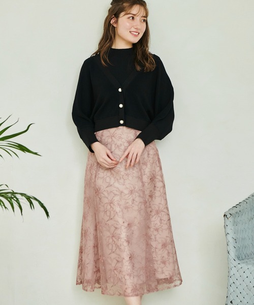 「NOELA」 ニットアンサンブル フリー ピンク レディース_画像5