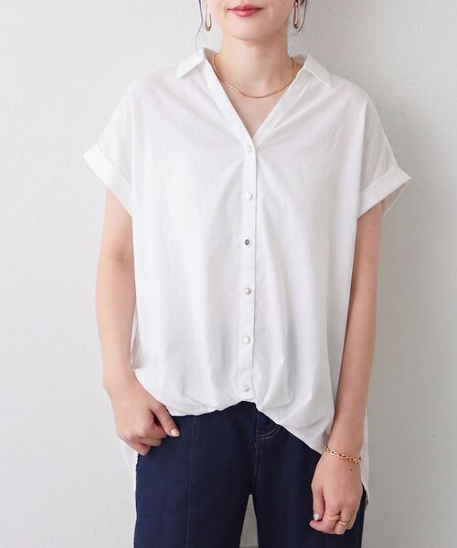ANOTHER BRANCH OLIVE des OLIVE ブラウス シャツ 半袖 「インしてる風