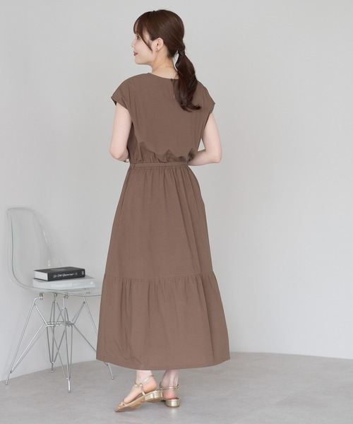 「PREFERIR」 ノースリーブワンピース X-LARGE ブルー レディース_画像6