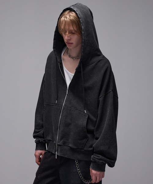 「Loose/ルース」 ジップアップパーカー X-SMALL グレー メンズ_画像6