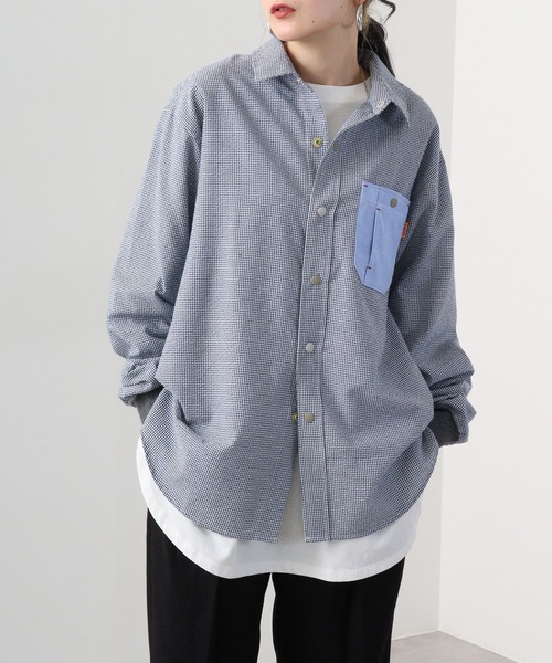 「KRIFF MAYER」 長袖シャツ M ネイビー メンズ_画像9