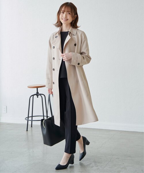 「IKKA LOUNGE」 トレンチコート M ベージュ レディース_画像6