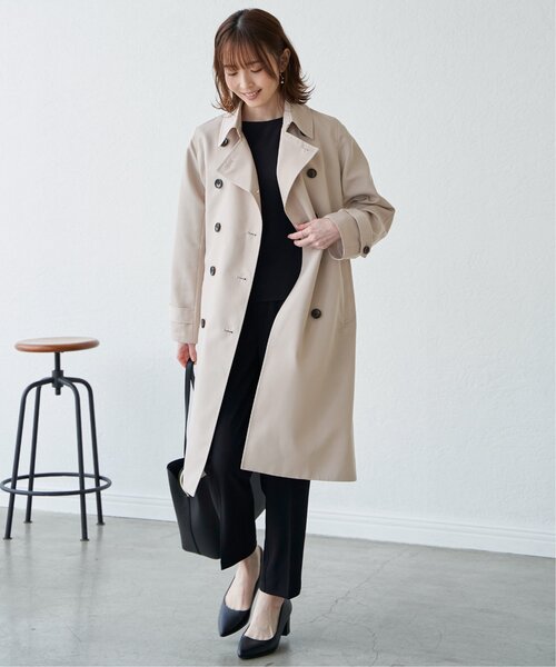 「IKKA LOUNGE」 トレンチコート M ベージュ レディース_画像7
