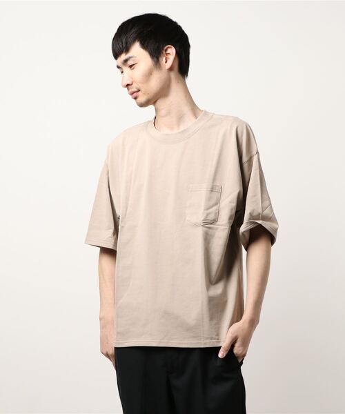 STYLEBLOCK tシャツ ビッグシルエット胸ポケット付きカラーT