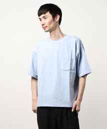 tシャツ 「decontractee」ビッグカットソー レディース メンズ STYLEBLOCK tシャツ ビッグシルエット胸ポケット付きカラーT