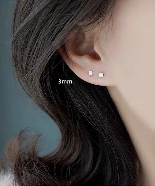 【e.m.】シルバー925 ピアス 3点セット 美品 silver Ritomo De Ricco ピアス スターリングシルバーシンプル