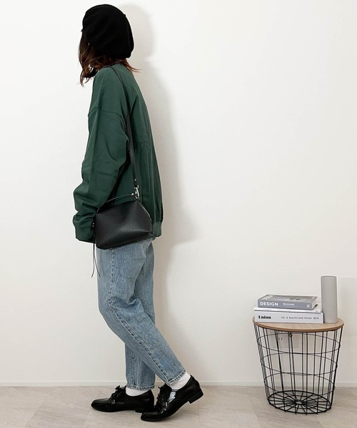 トレーナー スウェット 裏起毛ルーズフィットクルーネック レディース