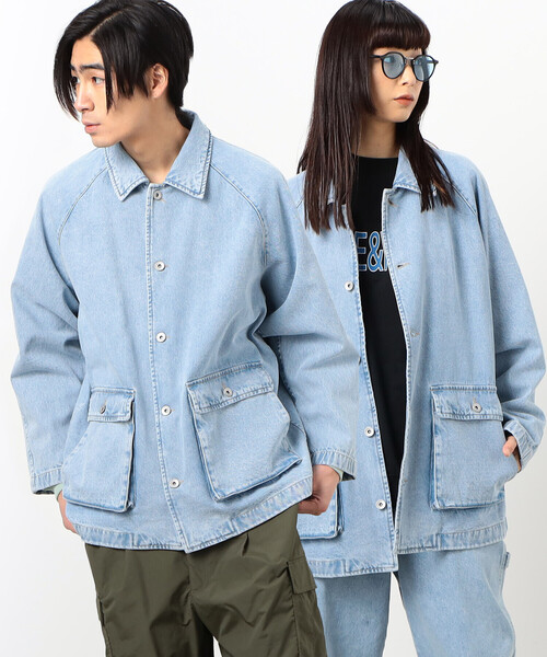 Whim Gazette カラーDENIM カバーオール デニムジャケット 85498055b_34_d_500.jpg