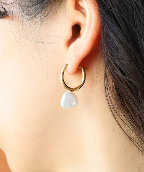 e.m.（イーエム） ピアス 「ZOZOTOWN限定」Gold maru バロックパール
