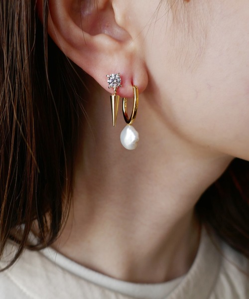 e.m.（イーエム） ピアス 「ZOZOTOWN限定」Gold maru バロックパール