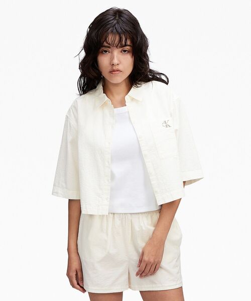 Calvin Klein（カルバン・クライン） ブラウス シャツ ボクシーシア 