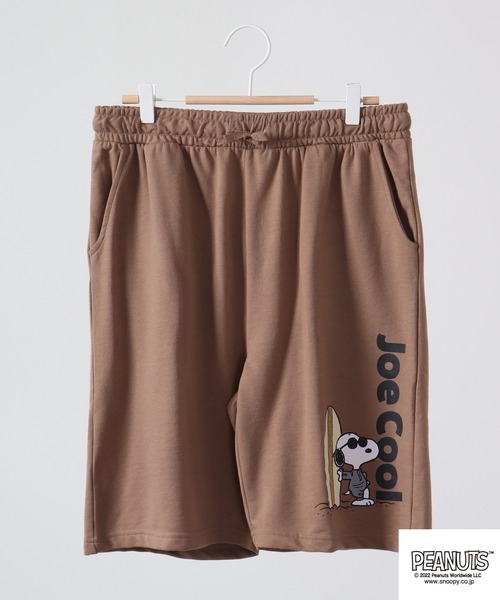 PEANUTS スウェットパンツ ジャージ スヌーピー ミニ裏毛 ハーフパンツ