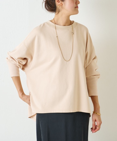tシャツ BA刺繍入りドルマントレーナー レディース BEARDSLEY tシャツ BA刺繍入りドルマントレーナー レディース