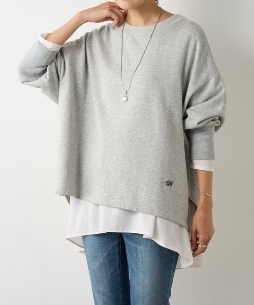 ビアズリー BA刺繍入りドルマントレーナー ネイビー BA刺繍入りドルマントレーナー（Tシャツ/カットソー