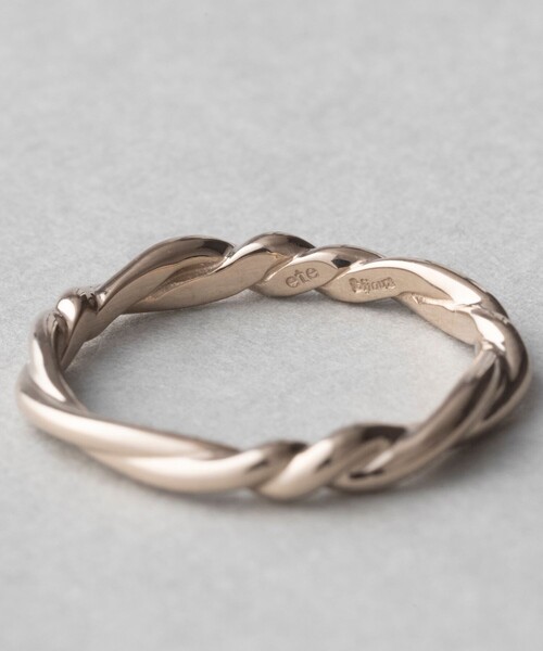 現行品◆ete bijoux◆K18*13.5号*ツイストリング*エテビジュー レイヤード］ K18YG ツイスト リング | ete bijoux (Women