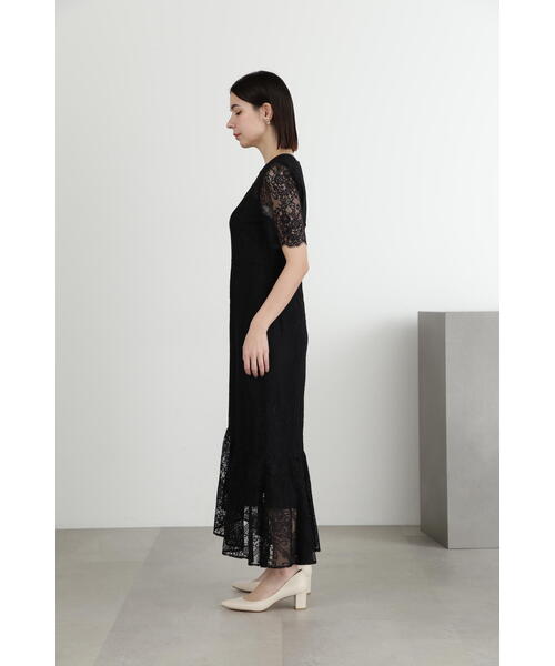美品JILLSTUART パーティドレス　ロングワンピース　レースフリル　結婚式 楽天市場】送料無料 パーティードレス 結婚式 ワンピース ロング