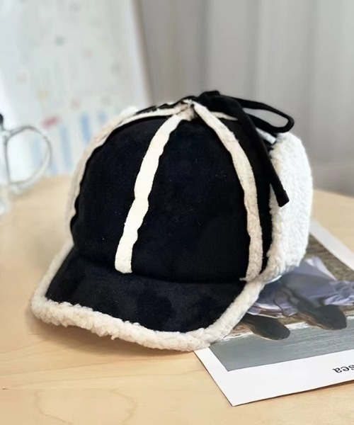 ALMO キャップ 帽子 ムートン風フライトCAP「YC」 レディース