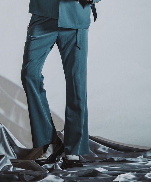 NO ID.（ノーアイディー） パンツ 「NO ID.」Belted Zip Flare Pants 