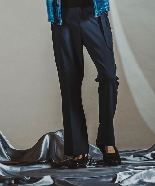 NO ID.（ノーアイディー） パンツ 「NO ID.」Belted Zip Flare Pants