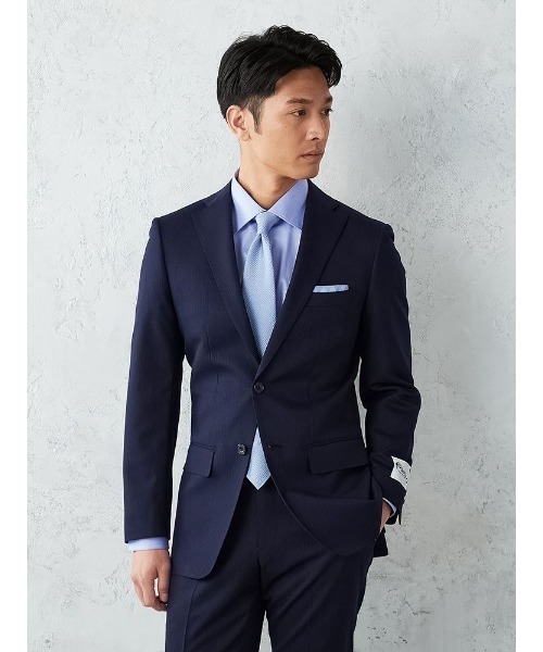 【Perfect Suit FActory】極美品 クラシコモデル 92Y6 ツーパンツスーツ【クラシコ】シャドーストライプ ブラック