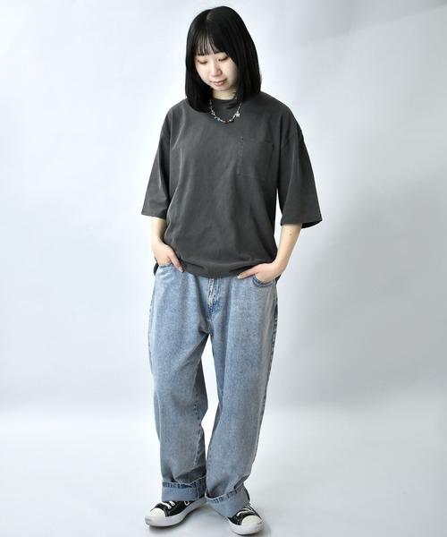 Starting Over tシャツ Pigment hard wash pocket T/ピグメント