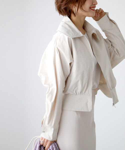 Ehre style ブルゾン アウター キュっとくびれを作る！サマ見え