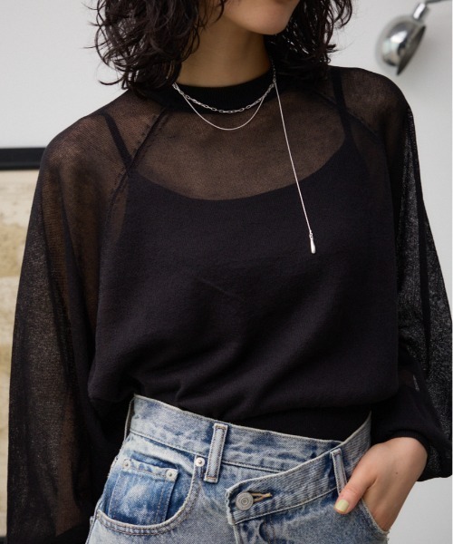 BLACK by moussy - frymさま専用【BLACK BY MOUSSY】ボリュームスリーブハンドニット BLACK BY MOUSSY（ブラックバイマウジー）の「volume sleeve