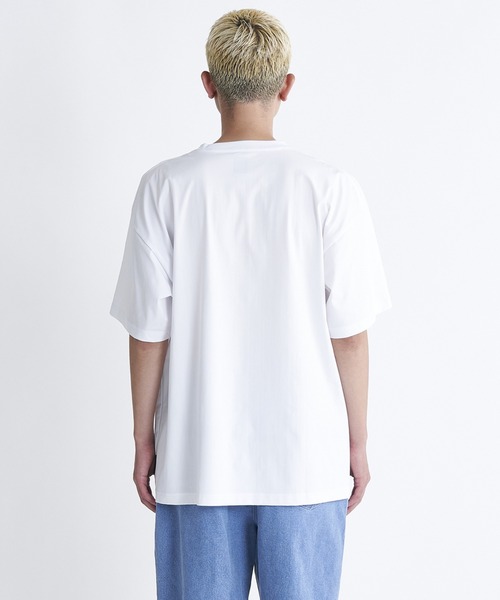 DC ナイロンTシャツ MEN ナイロンベアスムース 半袖Tシャツ ネイビー