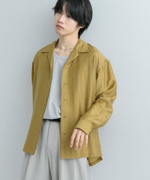 SENSE OF PLACE by URBAN RESEARCH シャツ シアーストライプオープン
