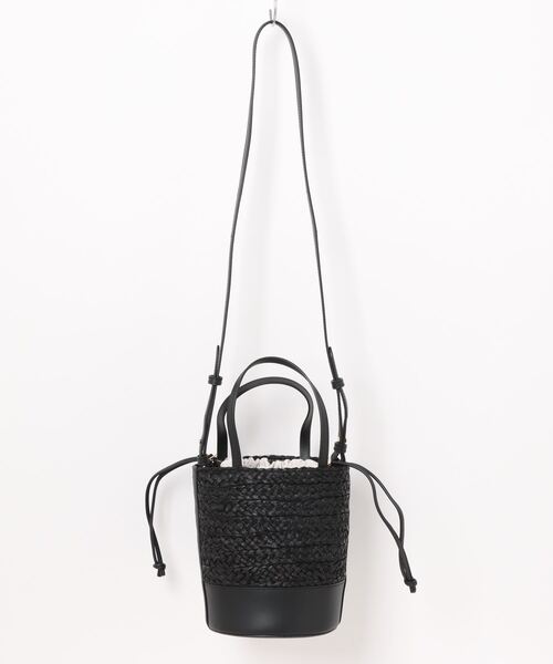 CHARLES ＆ KEITH ショルダーバッグ バッグ レザー＆ラフィア