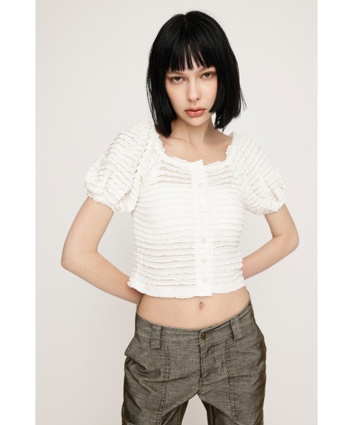 SLY ブラウス シャツ FRILL PUFF CUT TOPS フリル パフ カット