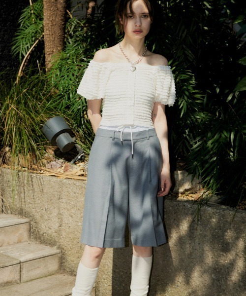 SLY ブラウス SLY ブラウス シャツ FRILL PUFF CUT TOPS フリル パフ カット