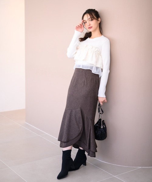 MISCH MASCH（ミッシュマッシュ） ニット セーター ジャガードフリル