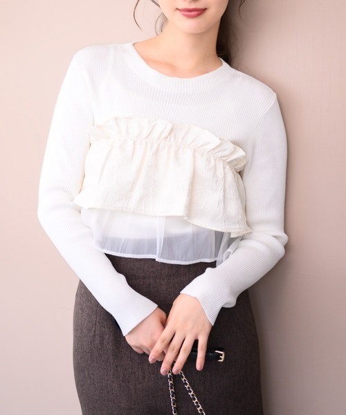 MISCH MASCH（ミッシュマッシュ） ニット セーター ジャガードフリル