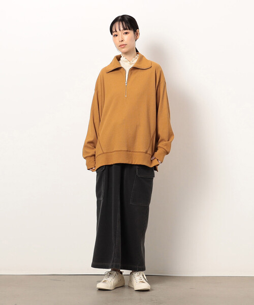 tシャツ ワッフル ハーフジップ プルオーバー レディース : ZOZOTOWN