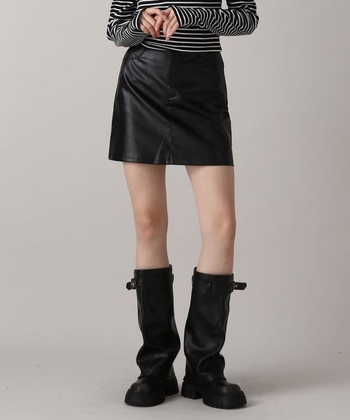 FOREVER21 スカート 「2024FW」フェイクレザーミニスカート
