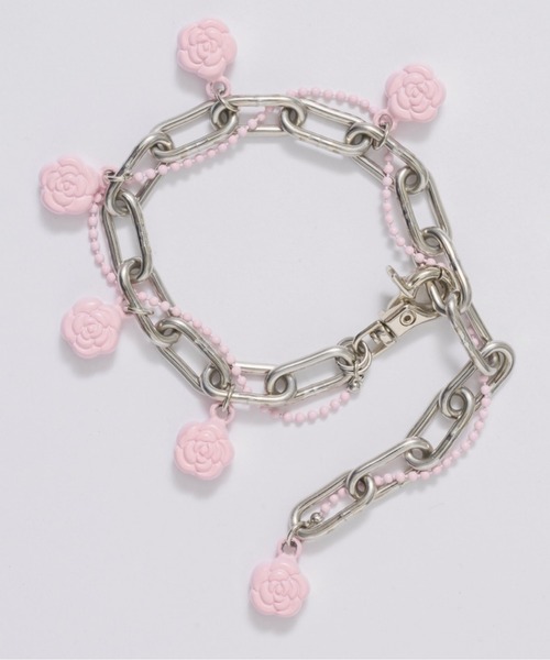 musubore ブレスレット colored rose charm bracelet / ローズ