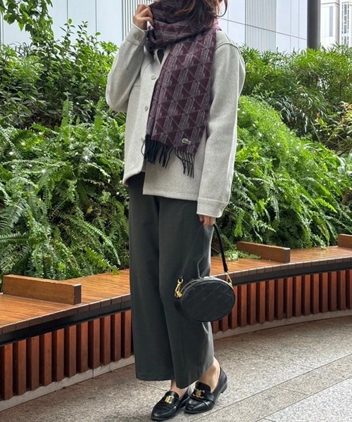 LACOSTE（ラコステ） パンツ ストレッチツイル ウールライクワイド