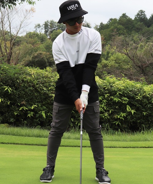 カーゴパンツ (RM)「LUXE/R GOLF」ストレッチ ブロード サイド