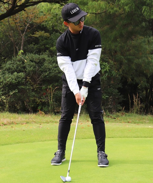 カーゴパンツ (RM)「LUXE/R GOLF」ストレッチ ブロード サイド