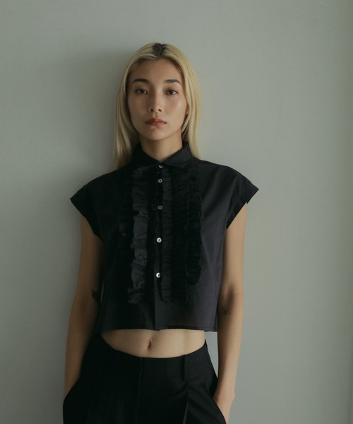anuke トップス anuke ブラウス シャツ Sleeveless Frill Blouse レディース