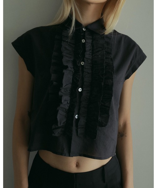 anuke（アンヌーク） ブラウス シャツ Sleeveless Frill Blouse 
