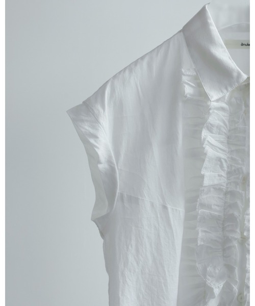 anuke（アンヌーク） ブラウス シャツ Sleeveless Frill Blouse