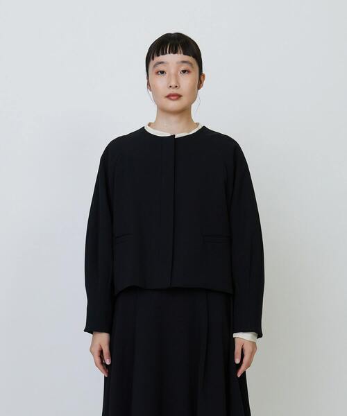 LOISIR ジャケット ノーカラージャケット 「セットアップ」エコダブル 