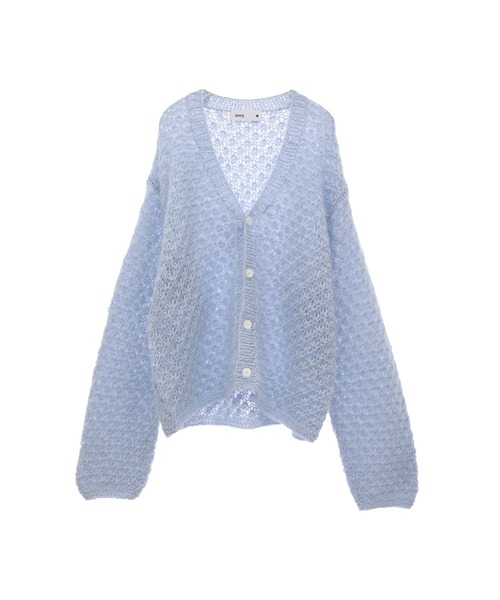 ニット セーター OPEN WORK STAR HAND MADE KNIT CARDIGAN レディース メンズ