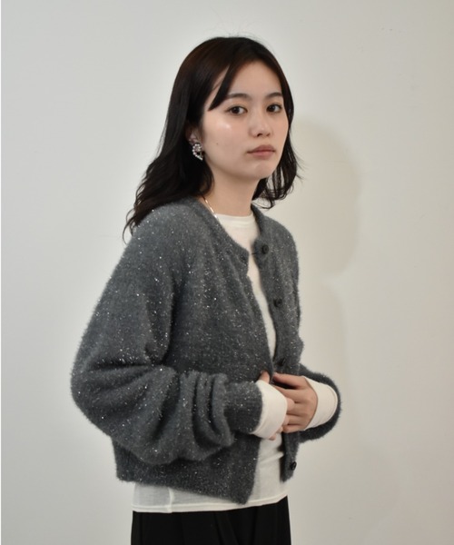 カーディガン 「kiehtova」GLITTER SHAGGY KNIT/グリッター シャギー カーデガン レディース GLITTER SHAGGY KNIT – kiehtova official online store