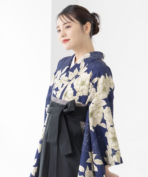 着物 卒業式 floroレディース袴4点セット （着物・襦袢・下帯・袴