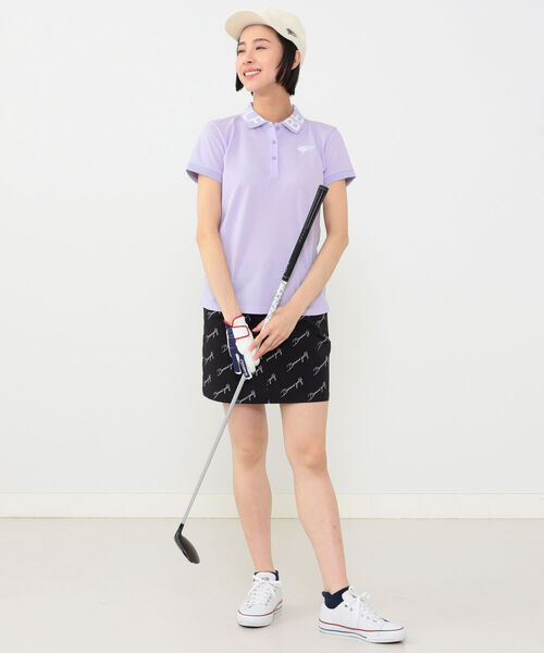 [BEAMS GOLF] рубашка-поло с коротким рукавом SMALL белый женский 
