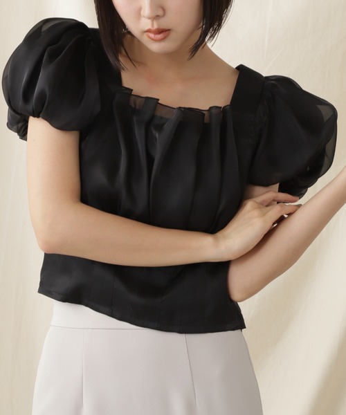 「JILL by JILL STUART」 半袖ブラウス FREE ブラック レディース JILL by STUART 「JILL STUART」 半袖ブラウス FREE ブラック