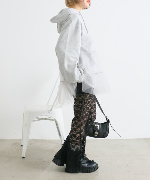 w closet パンツ 「新サイズ追加！Sサイズ/Freeサイズ」レースパンツ